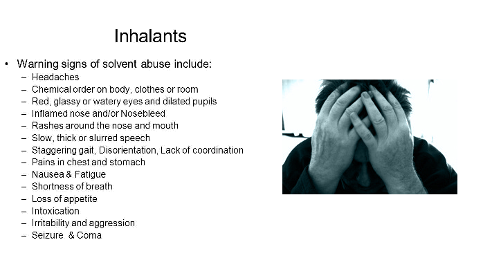 inhalants signs of abuse