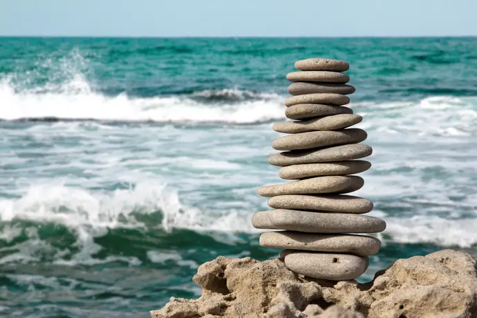 Rock Stack at the ocean makes for a realizing Clear Mind for our Sobriety Haven Blog