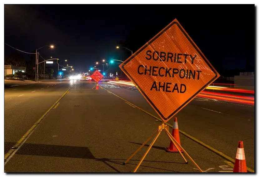 Sobriety checkpoint sign