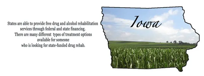 The state of Iowa is able to provide free drug and alcohol rehabilitation services through federal and state financing. There are many different types of treatment options for substance abuse available for someone who is looking for state-funded drug rehab.