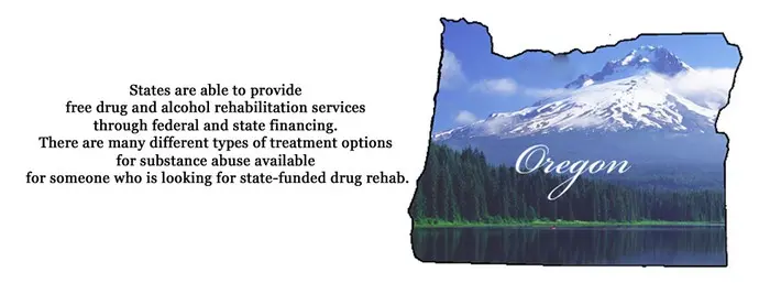 The state of Oregon is able to provide free drug and alcohol rehabilitation services through federal and state financing. There are many different types of treatment options for substance abuse available for someone who is looking for state-funded drug rehab.