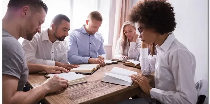 Bible study and faith based group meetings help the client recovery from addiction and renew their faith in god